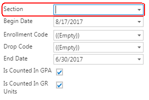 How to Add a Section Enrollment